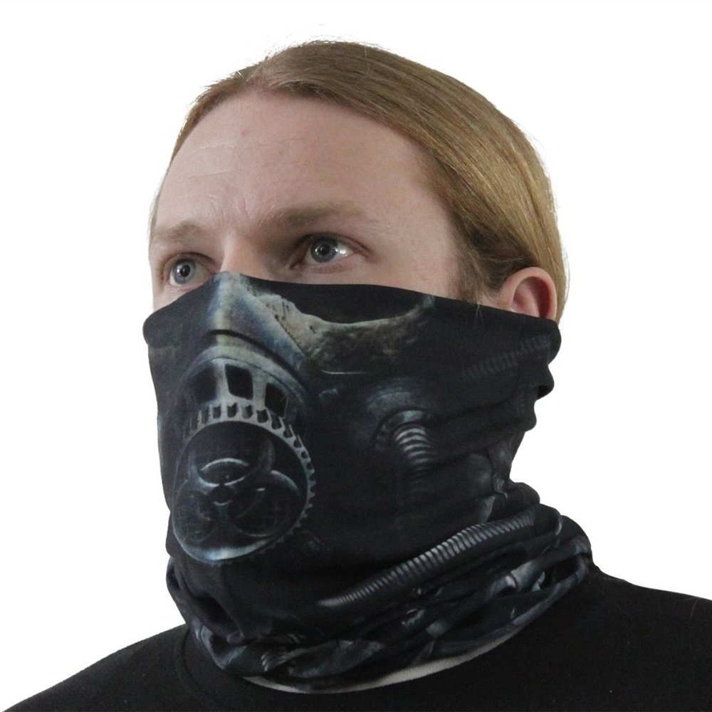 bio skull face wrap gothic headwear new in package